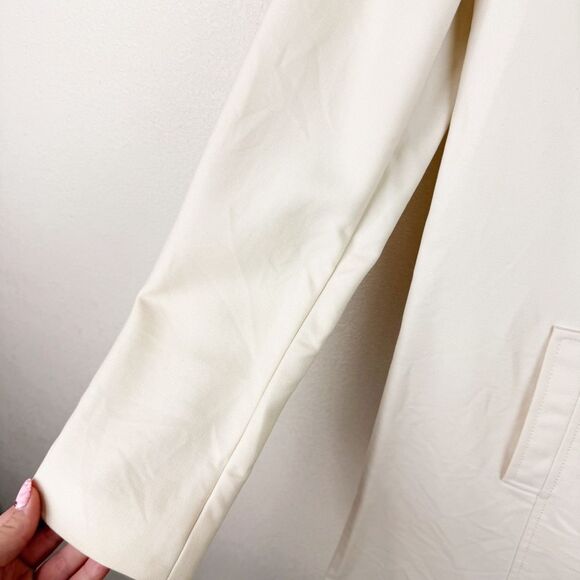 Ralph Lauren Cream Pea Coat Midi Jacket Size 10 - Picture 7 of 9